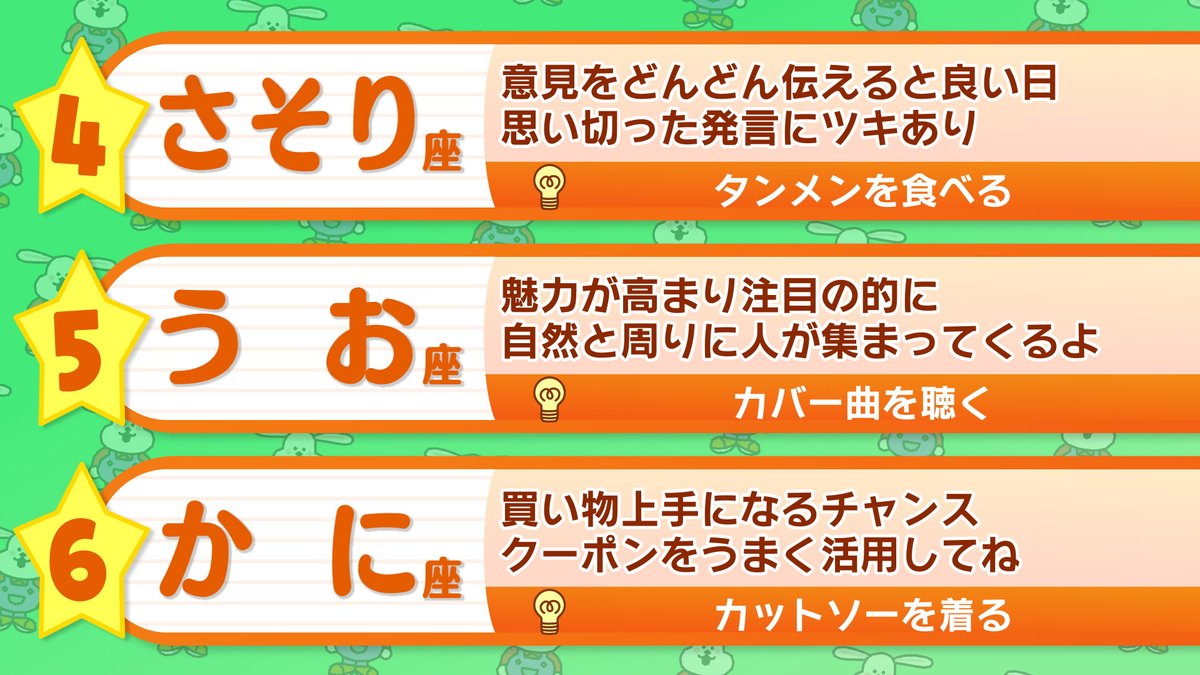 ohaasaofficial's tweet image. ─── ・ 。゚☆: *.☽ .* :☆゚. ────
きょうの運勢は❔
おは朝星占いランキング🔮
─── ・ 。゚☆: *.☽ .* :☆゚. ────
#おは朝
#占い