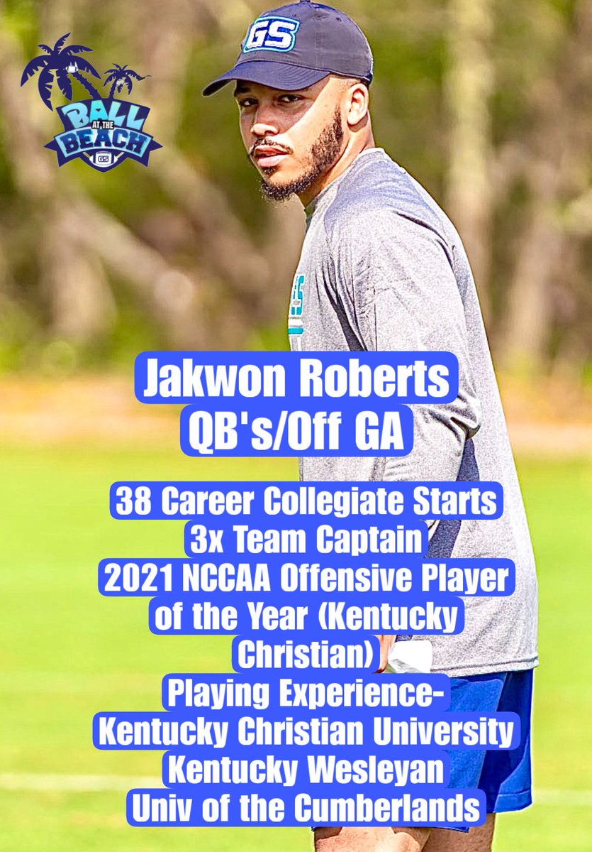 Gulf Shores High School Football (@gshsdolphins) on Twitter photo Introducing new Gulf Shores QB coach/Off GA Jakwon Roberts!  Be sure to read Coach Robert’s playing experience and especially notice - 3️⃣ time Team Captain!  Great addition to our staff!
Jakwon #BallsATheBeach🏖️
🐬🏈🏖️💪🏽 Introducing new Gulf Shores QB coach/Off GA Jakwon Roberts!  Be sure to read Coach Robert’s playing experience and especially notice - 3️⃣ time Team Captain!  Great addition to our staff!
Jakwon #BallsATheBeach🏖️
🐬🏈🏖️💪🏽