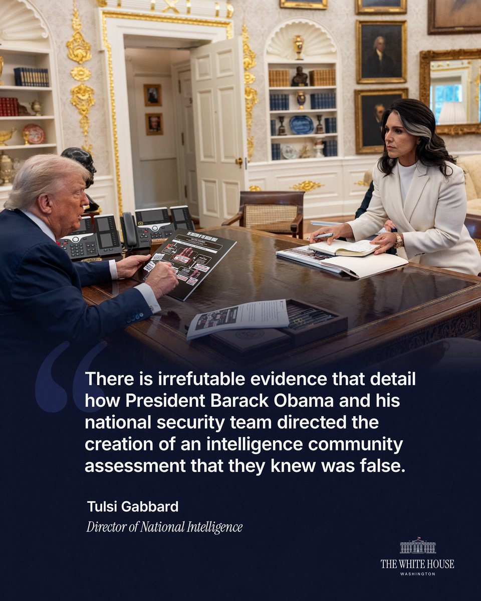 tlbray's tweet image. This will be one of the most iconic photos of our time. Former President Obama being referred for prosecution for conspiracy to commit Treason.