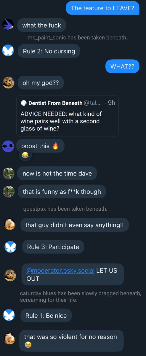 Dustinkcouch's tweet image. oh hey that other app finally added a group DM