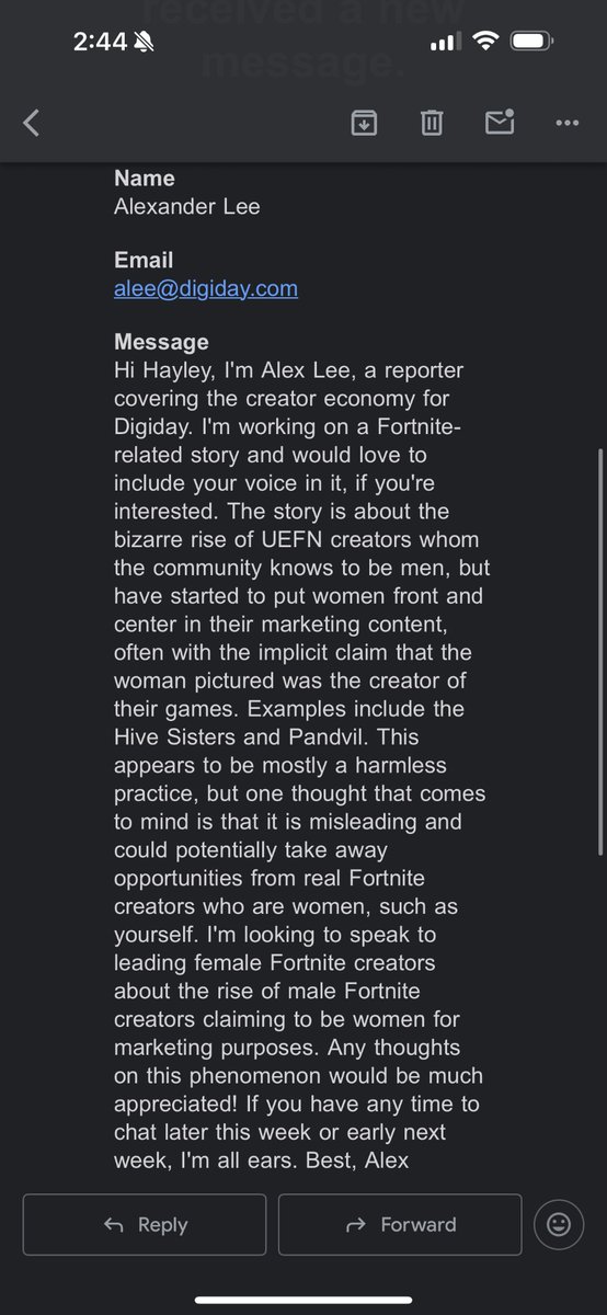 Damn what are you all doing that even I am getting hit up for interviews from my website? Men posing as women again? 🥴 Quit being scumbags bros!