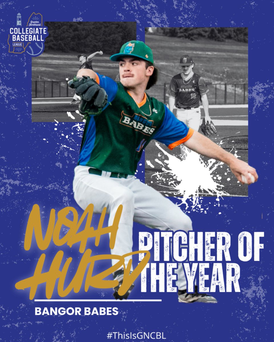 🔥 GNCBL Pitcher of the Year

Noah Hurd | Bangor Babes | Husson University

22.1 IP | 2-0 | 1 SV | 33 K | 0.806 ERA | .224 BAA

Dominant every time he toed the rubber. Hurd was untouchable this summer. 🐂💪

#PitcherOfTheYear #BangorBabes #GNCBL #ThisIsGNCBL