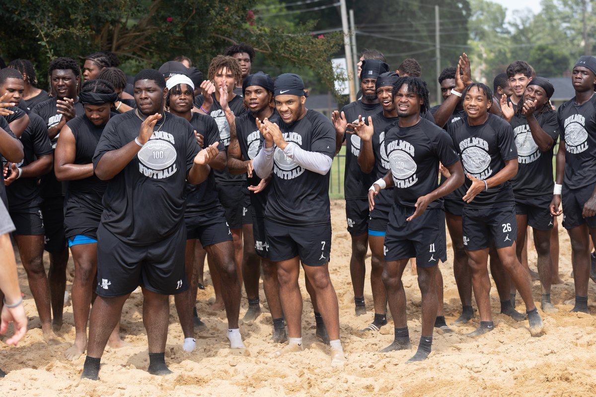FOOTBALL: Summer workouts are in full swing for the Bulldogs as the season nears. Yesterday the Bulldogs got some work in the sand pit on campus.