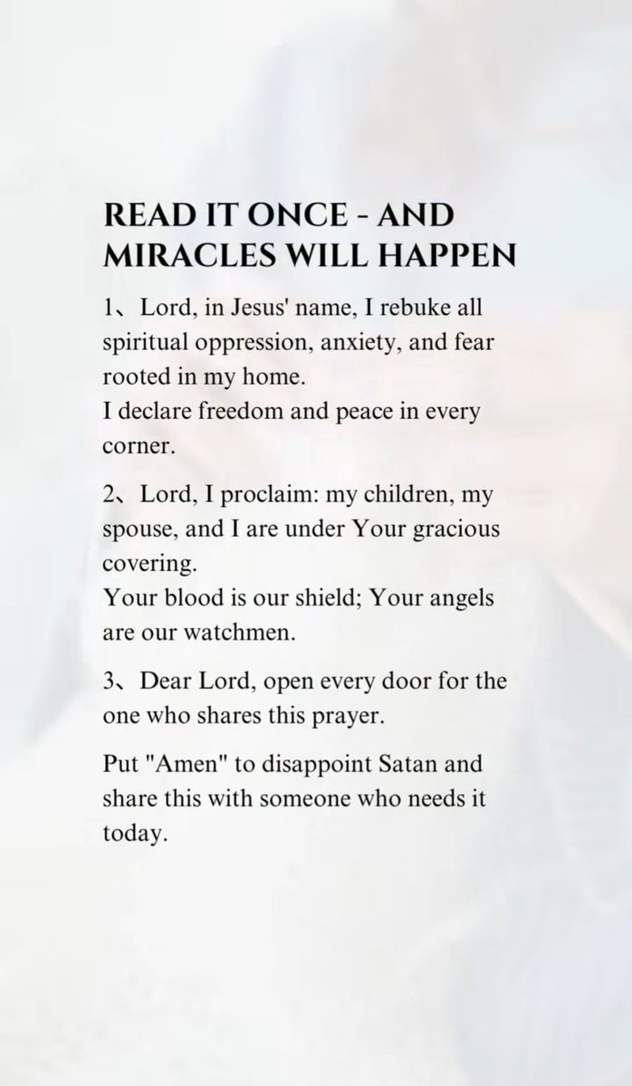 READ IT ONCE - AND MIRACLES WILL HAPPEN