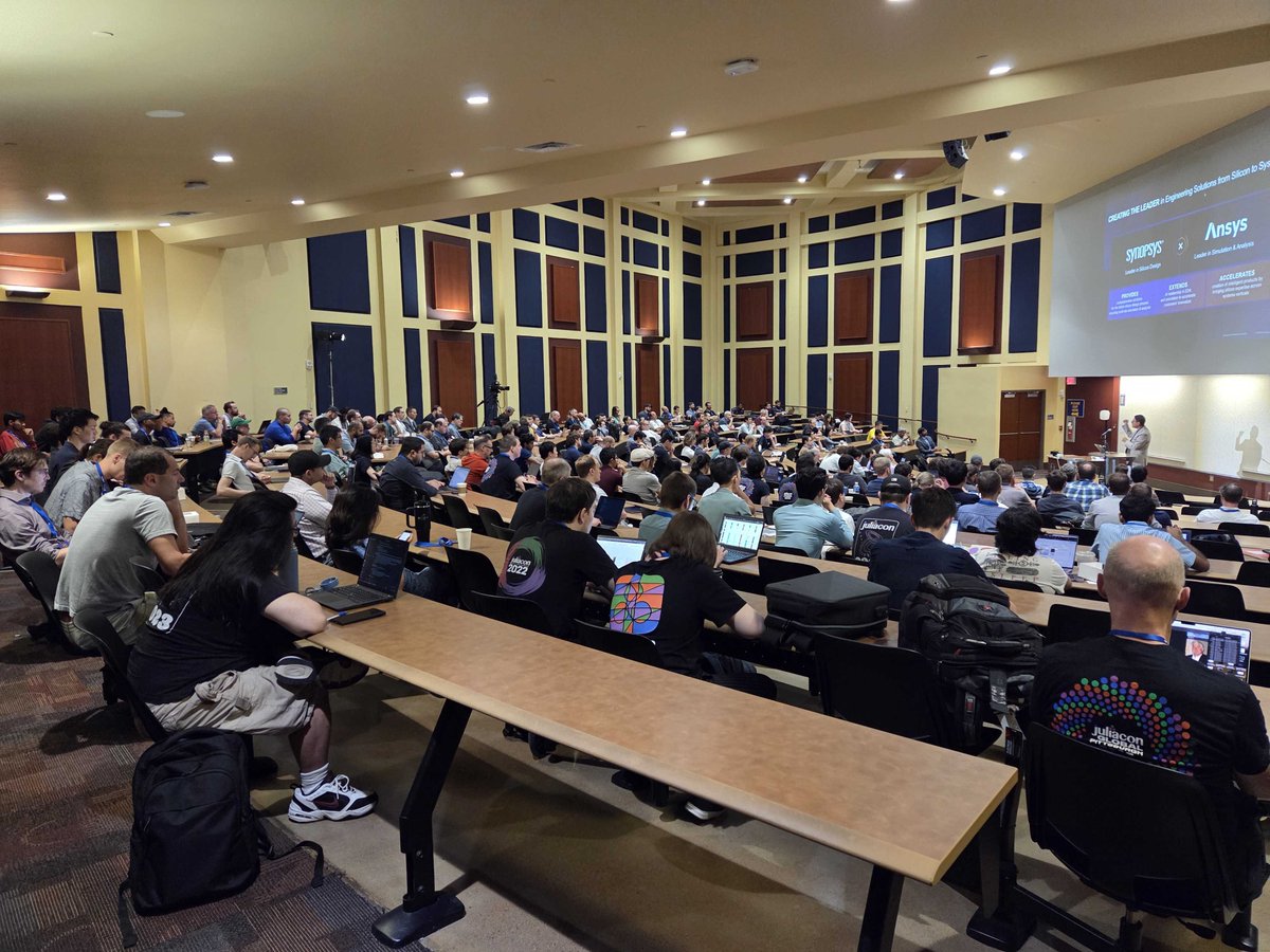 JuliaConOrg's tweet image. Exciting talks, brilliant minds, and a community that keeps pushing the boundaries of what’s possible with Julia.
#JuliaCon2025 #JuliaLang #OpenSource #ScientificComputing #DayOne #CommunityVibes #TechConference #JuliaCommunity