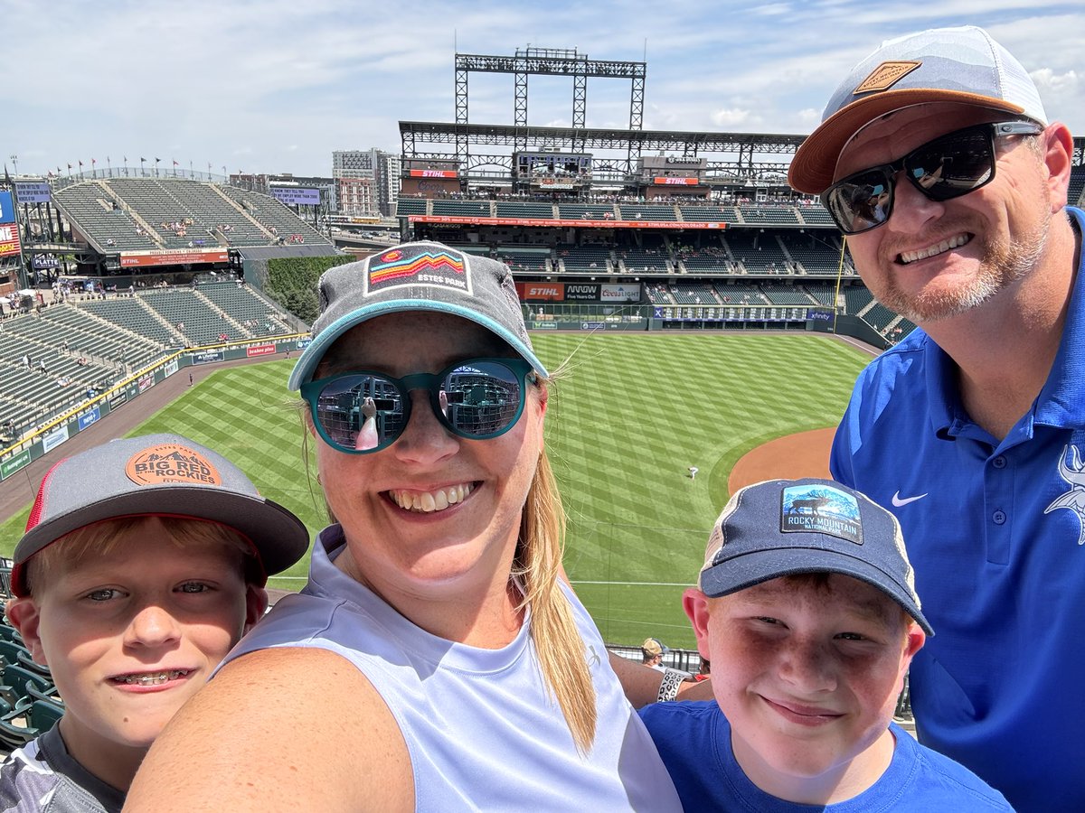 First-timers!  ⚾️💜 #ilovecoorsfield