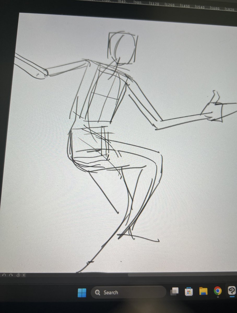 Idk pose sketch before work