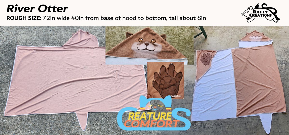 RattyCreations's tweet image. ADULT SIZED HOODED TOWELS!
I've always want to get those cute hooded towels but they only ever come in children sizes. So I decided to change that!
Creature Comforts are fun & cute animal themed ADULT sized hooded towels. Soft, super absorbent, & made to fit most.