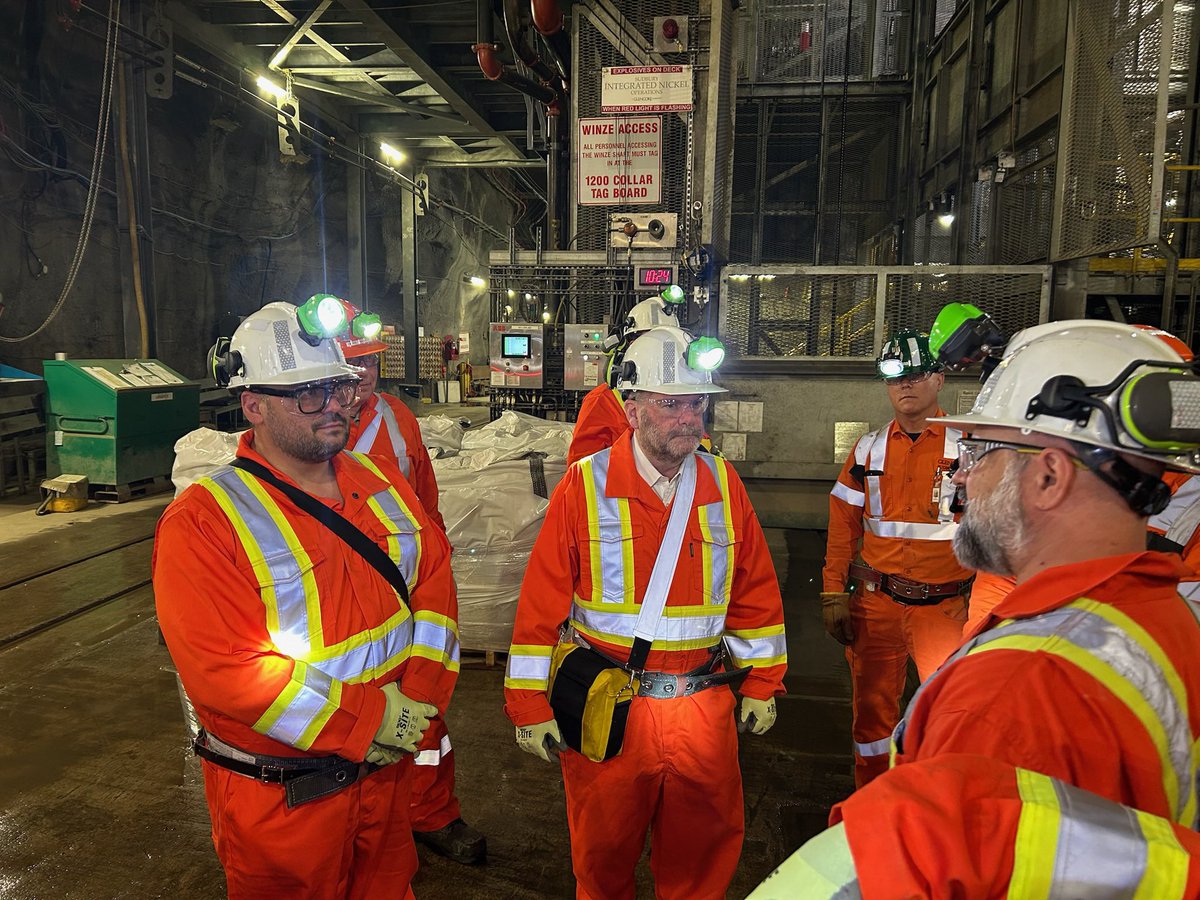 ToddJMcCarthy's tweet image. Today I toured the Craig Mine and the Sudbury Integrated Nickel Operations facilities with PA @ChrisScottPC to learn more about Ontario’s leadership in responsible mining. From underground operations to environmental stewardship, innovation is driving sustainable development in…