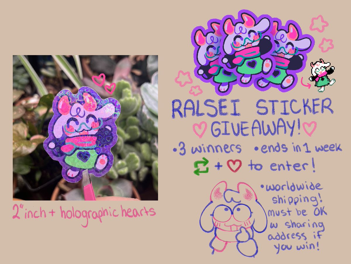 ralsei deltarune has arrived!!!! ♻️+❤️
★ comment a funy gif for an extra entry 
★ ends 7/30 
THANK U ALLLLL I LUV U 🌈🌦️