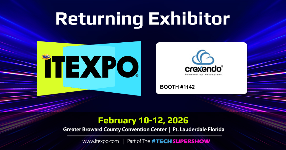 Crexendo, a long-time ITEXPO participant, will showcase their unified communications platform and contribute to the dynamic discussions shaping the future of business technology at the 2026 ITEXPO #TECHSUPERSHOW.

See them in Booth 1142.

bit.ly/4o3lHhX

<a href="/Crexendo/">Crexendo®</a>