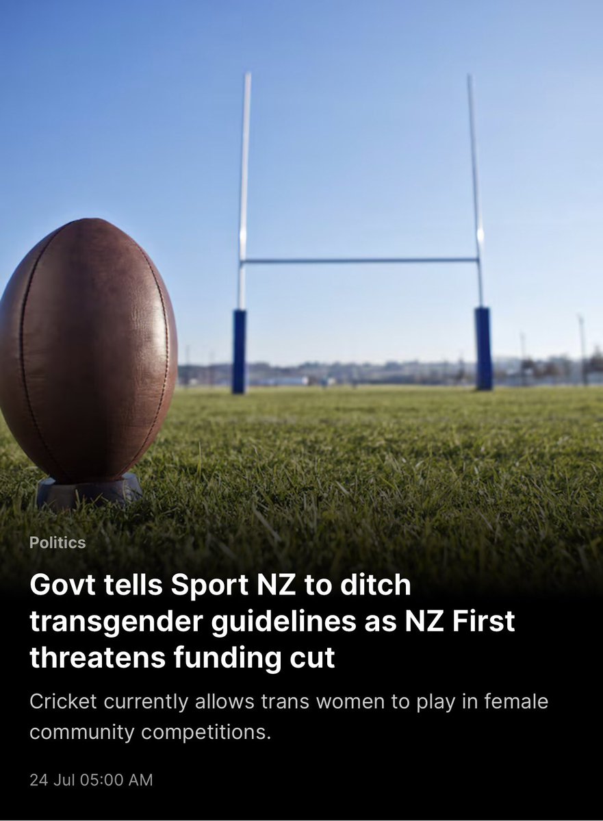 TheZeitgeistNZ's tweet image. Sport NZ has abandoned its guidelines for the inclusion of transgender people in community sport. A big win, delivering on a key election promise.
Thank you to @rosey_nz and @SWS_australasia for their important work on this issue.
Read more - nzherald.co.nz/nz/politics/go…
