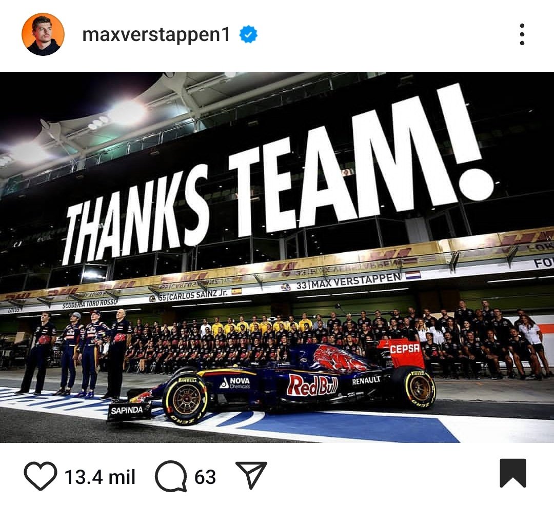 Shahab_NL's tweet photo. "Ahora Max va a estar peleando por el  P11"

¿Cuándo empezaron a seguir a Max ustedes? La última vez que le dieron que no pasaria del p10 hizo esto en el putísimo Renault:

•2016: 10 – 6 – 6 – 10 – 1 – 4 – DNF – 2 – 7 – 8 – 3 – 3 – 11 – DNF – 6 – 7 – DNF – 4 – DNF – 3 – 4 https://t.co/yXQnMihwGe