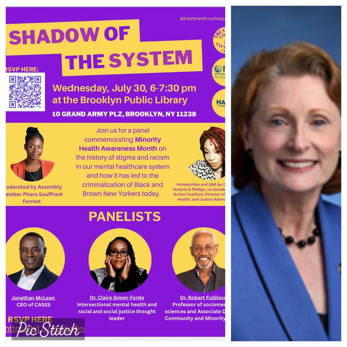 Treatment Court Expansion Act (@tceactny) on Twitter photo We're excited to announce the attendance of <a href="/JoAnneSimonBK52/">Jo Anne Simon 文雅麗 🟧</a> Chair of the Assembly Mental Health Cmte @ the panel commemorating Minority Mental Health Awareness Month. Our best legislators are those who listen and learn!
RSVP: forms.gle/fasxBWY8hBBt7D… We're excited to announce the attendance of <a href="/JoAnneSimonBK52/">Jo Anne Simon 文雅麗 🟧</a> Chair of the Assembly Mental Health Cmte @ the panel commemorating Minority Mental Health Awareness Month. Our best legislators are those who listen and learn!
RSVP: forms.gle/fasxBWY8hBBt7D…
