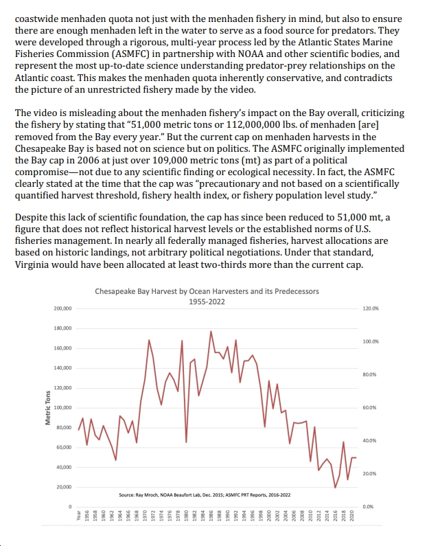 bluevirginia's tweet image. Response from Ocean Harvesters regarding the video that Donald Trump shared: says it "repeats many false claims about the Atlantic and Gulf menhaden fisheries" on foreign ownership, sustanability, etc. bluevirginia.us/2025/07/now-th…