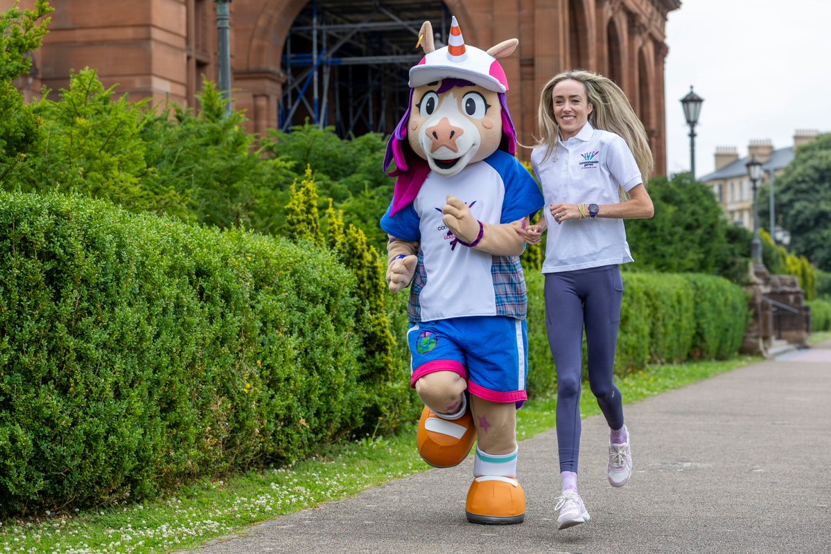 EilishMccolgan's tweet image. Only in Scotland would you get asked to race a unicorn with a traffic cone on its head!🦄🏴
But Finnie wisnae the only mythical sight today… the sun made a rare appearance too!☀️🤣
All jokes aside, it was great to be part of the mascot reveal today!
Exactly 3️⃣6️⃣5️⃣ days to go!
