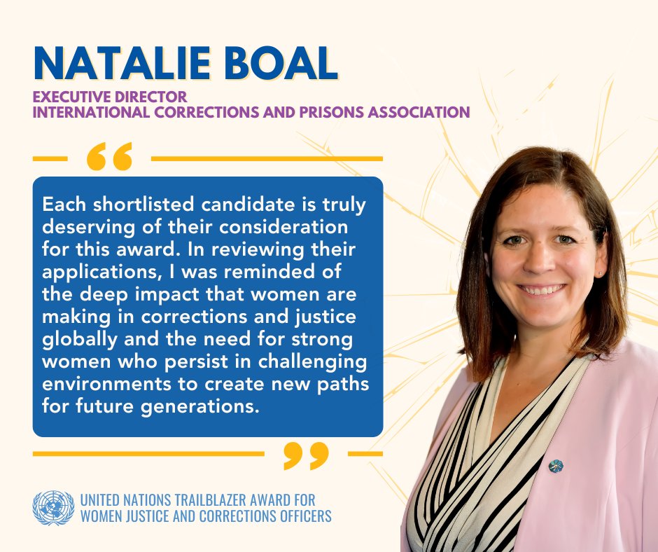 UN_OROLSI's tweet image. Meet senior award board member Natalie Boal, Executive Director of the @icpaadvancing.
See her critical reflections on the @UN Trailblazer Award for experts in #peace and #security. 👇
#WTA2025 #WomenTrailblazing