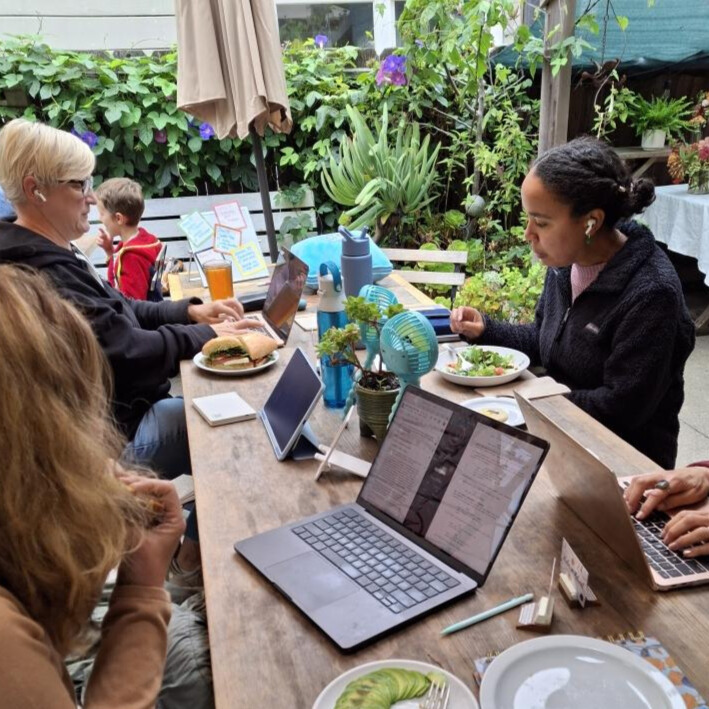 It's my summer of #WritingCommunity! I'm writing in person with local authors, meeting on Zoom with my novel crit group, and trading drafts with individual authors. Writing can be a lonely business - having a regular crew to spend time and share work with makes it more fun.