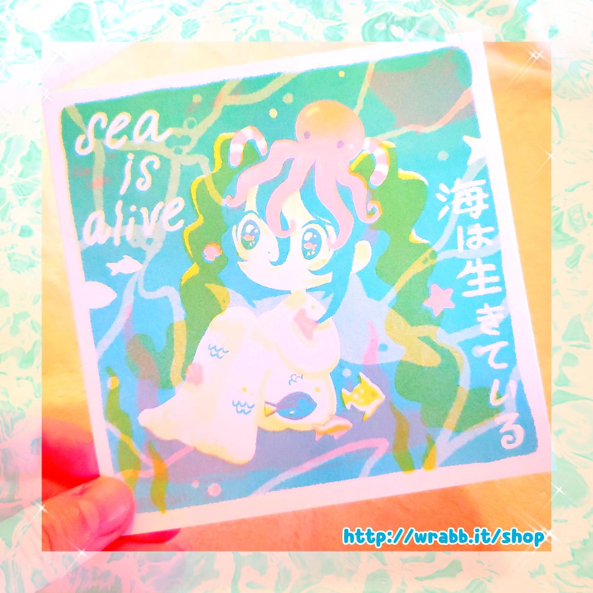 graywrabbit's tweet image. Sea is... 🐚 🐙 🐠 🐟