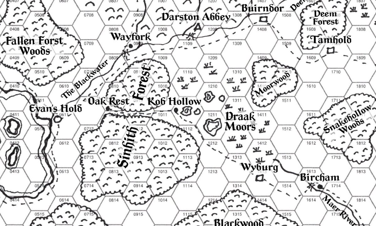RealmBuilderRPG's tweet image. I labeled my map for our home campaign using OD&amp;amp;D (Swords &amp;amp; Wizardry). I also messed around with zooming into a specific area and it’s certainly useable at the table. Some of the names aren’t very unique, but that’s ok. 😁 #DnD #OSR #ttrpg