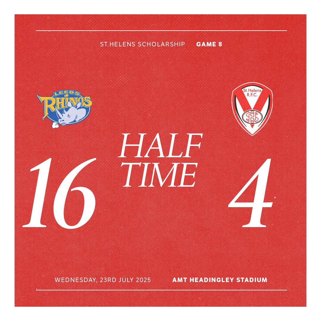 Saints1890's tweet image. โธ Our Scholars trail Leeds Rhinos at Headingley
Jack Hill has our points from the first half
#COYS