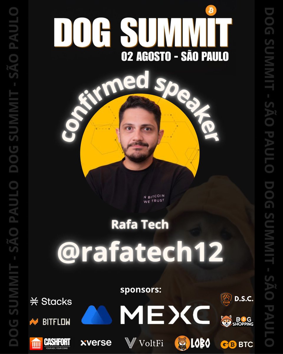 DogSummitBrasil's tweet image. 🚨 MAIS UM NOME DE PESO NA ÁREA DE MINERAÇÃO 🚨
É com muita satisfação que anunciamos @rafatech12 como speaker confirmado no Dog Summit!
Com anos de experiência prática em mineração de Bitcoin no Brasil, Rafa é referência quando o assunto é estrutura, operação e segurança no…