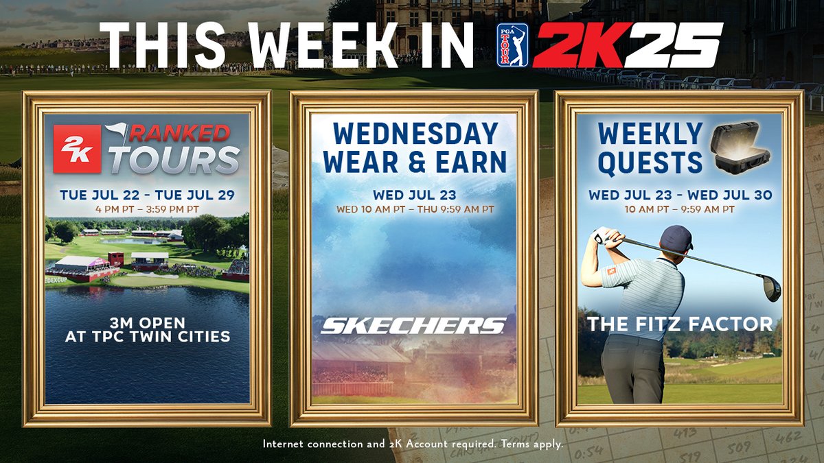 PGATOUR2K's tweet image. Show Out ➡️ Rule Ranked Tours ➡️ Earn Rewards in #PGATOUR2K 🏌🏻‍♂️

Read more: 2kgam.es/4k9VkE4 👀