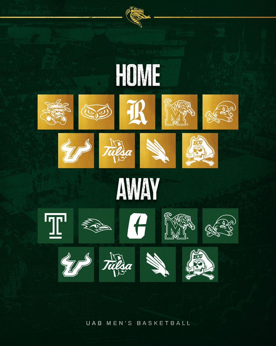 UAB_MBB's tweet image. 2025-26 American Conference opponents have been announced 🔥
#WinAsOne
