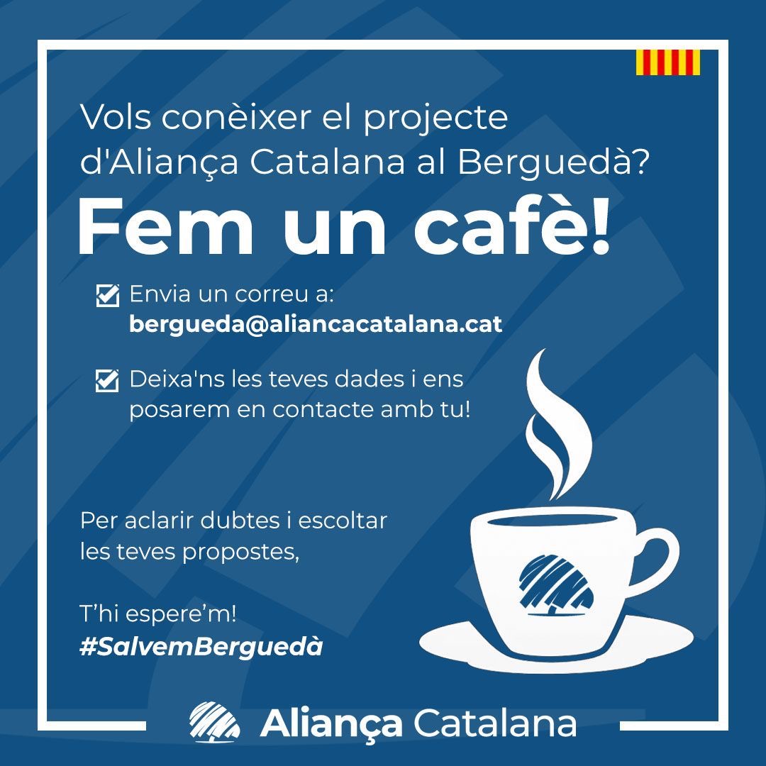 BerguedaAC's tweet image. Volem explicar-te el nostre projecte i saber la teva opinió.
#SalvemBerguedà
#SalvemCatalunya