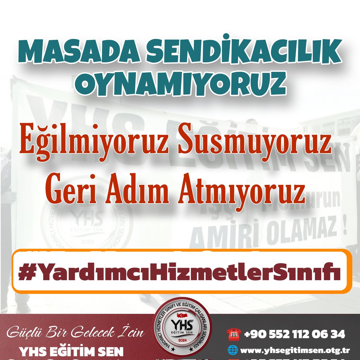 📢 8. SENDİKACILIK OYNAMİYORUZ EĞİLMİYORUZ SUSMUYORUZ GERİ ADIM ATMİYORUZ !
#YardımcıHizmetlerSınıfı
#ÜniversiteTayin

<a href="/RTErdogan/">Recep Tayyip Erdoğan</a> <a href="/hasandogan/">Hasan Doğan</a>
<a href="/eczozgurozel/">Özgür Özel</a> <a href="/MDervisogluTR/">Müsavat Dervişoğlu</a>
@ErbakanFatih 
<a href="/_cevdetyilmaz/">Cevdet Yılmaz</a> <a href="/ComezTurhan/">Turhan Çömez</a> <a href="/gamzetascier/">Gamze ŞENGEL TAŞCIER</a> <a href="/hasanozturkmen/">Hasan Öztürkmen</a>
<a href="/melih_meric/">Melih Meriç</a> <a href="/gamzeilgezdi/">Gamze Akkuş İlgezdi</a>