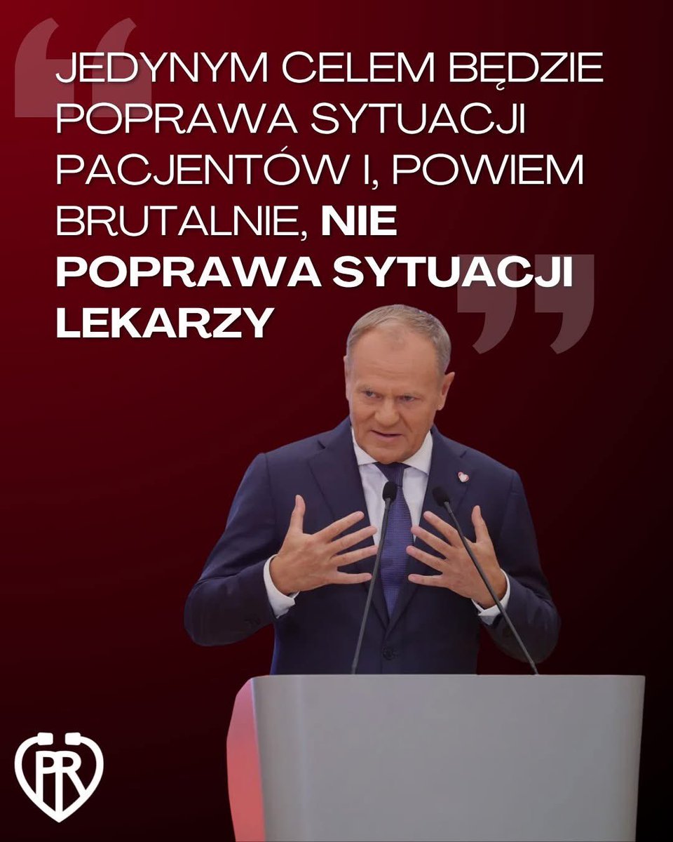 ❗️Przy okazji ogłoszenia nowego składu zrestrukturyzowanego rządu z ust premiera mogliśmy usłyszeć słowa "Jedynym celem [resortu zdrowia] będzie poprawa sytuacji pacjentów i, powiem brutalnie, nie poprawa sytuacji lekarzy". Wszyscy zatem zachodzimy w głowę, czy dotychczas celem