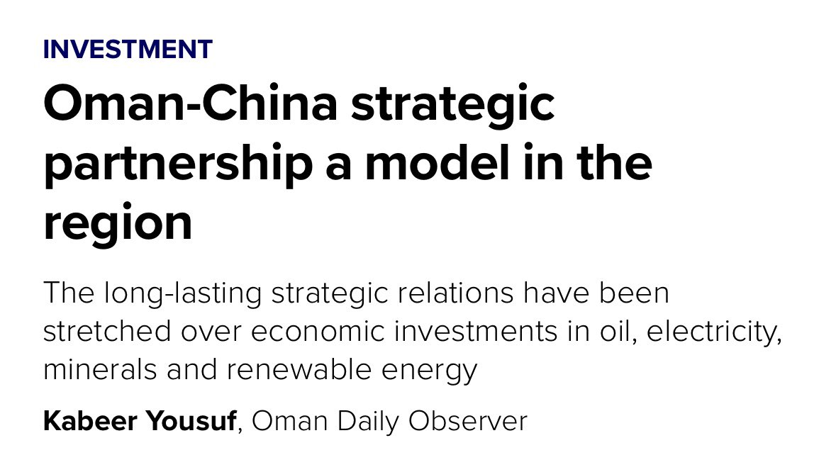 chinainmena's tweet image. “The Oman-China strategic partnership has yielded fruitful results in pragmatic cooperation in all areas and the two sides have been strengthening each other in a broader spectrum of areas, according to Brigadier Wu Xinyan, the Chinese Defence Attaché.
Speaking on the sidelines…