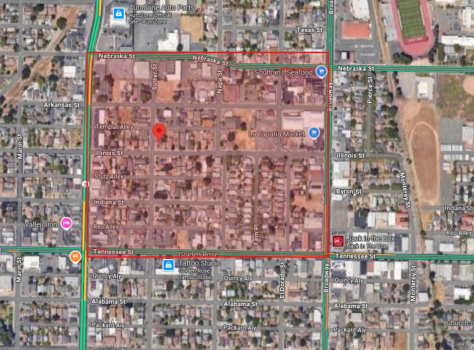 Vallejo PD: SHELTER IN PLACE due to police activity, go inside, stay inside if you are south of Nebraska, west of Broadway, north of Tennessee, and east of Hwy 29, Vallejo. Anyone outside this perimeter, stay out of the area. REFUGIO EN EL LUGAR debido a l