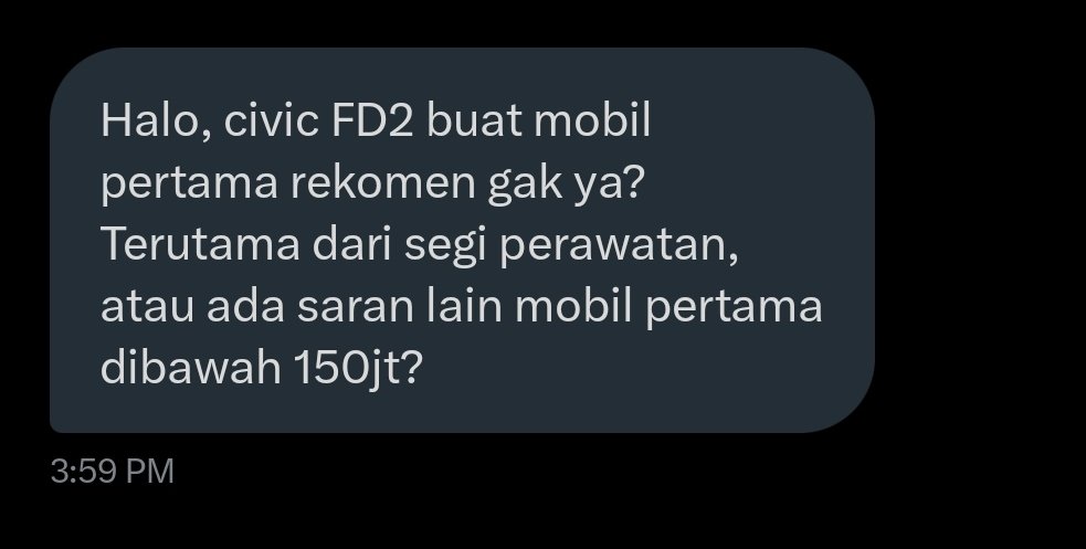 TanyaMobilBase's tweet image. Halo, civic FD2 buat mobil pertama rekomen gak ya? Terutama dari segi perawatan, atau ada saran lain mobil pertama dibawah 150jt?