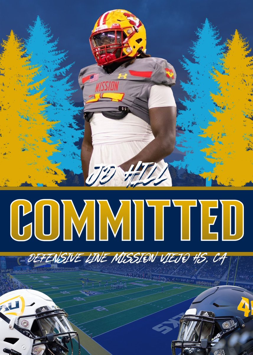 JDHill2026's tweet image. Took a while, but I’m blessed to announce my verbal commitment to Northern Arizona University!!! Go jacks 🪵🪓!! 💙💛 @Coach_TUI @CoachJHildebran @TimRoschmann @CoachAdamClark @missionfootball @NAU_Football