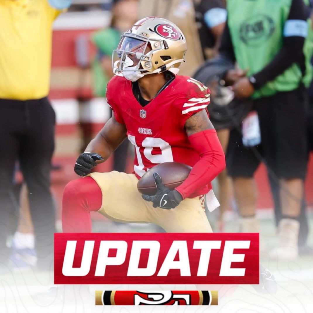 OurSf49ers's tweet image. #49ers WR Jacob Cowing pulled a hamstring during individual drills today, per Kyle Shanahan