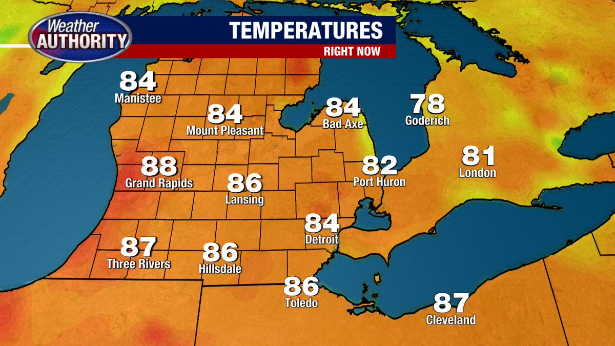 3:00 PM Temps...  Warm and dry afternoon!  ENJOY