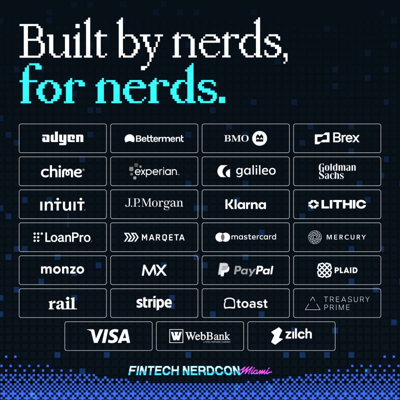 sytaylor's tweet image. HUGE! Some incredible names signed up already for Fintech Nerdcon. Thank you all for believing in us, and that conferences could be FUN and Engaging.
Fintech NerdCon is created by operators for operators and our attendees prove it.
If you're working in Gen AI in Finance - We're…