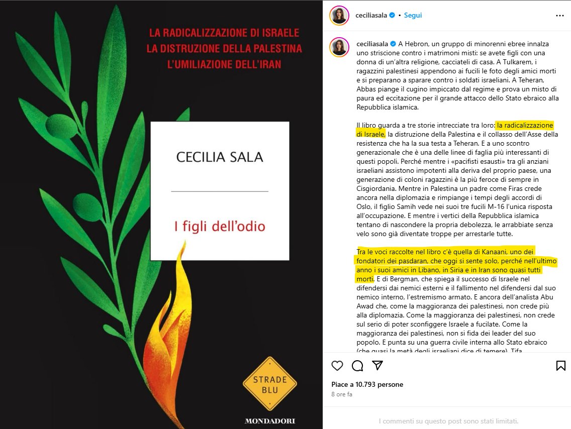 _Brick_Block_'s tweet image. Bisognerà leggerlo. In ogni caso tra la radicalizzazione di Israele e il pasdaran iraniano triste che si sente solo sembra un opera molto promettente.
