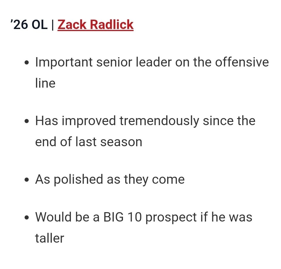Zack Radlick (@zackradlick) on Twitter photo Coaches, I feel Im being overlooked because I'm 6'1 but you wont be disappointed in my film or Work ethic
Im coachable can play Center or Guard, quick feet just looking for a shot
Thanks <a href="/alex_pallone/">Alex Pallone</a> <a href="/PrepRedzoneMI/">Prep Redzone Michigan</a> for the write up and noticing my offseason and talent Coaches, I feel Im being overlooked because I'm 6'1 but you wont be disappointed in my film or Work ethic
Im coachable can play Center or Guard, quick feet just looking for a shot
Thanks <a href="/alex_pallone/">Alex Pallone</a> <a href="/PrepRedzoneMI/">Prep Redzone Michigan</a> for the write up and noticing my offseason and talent