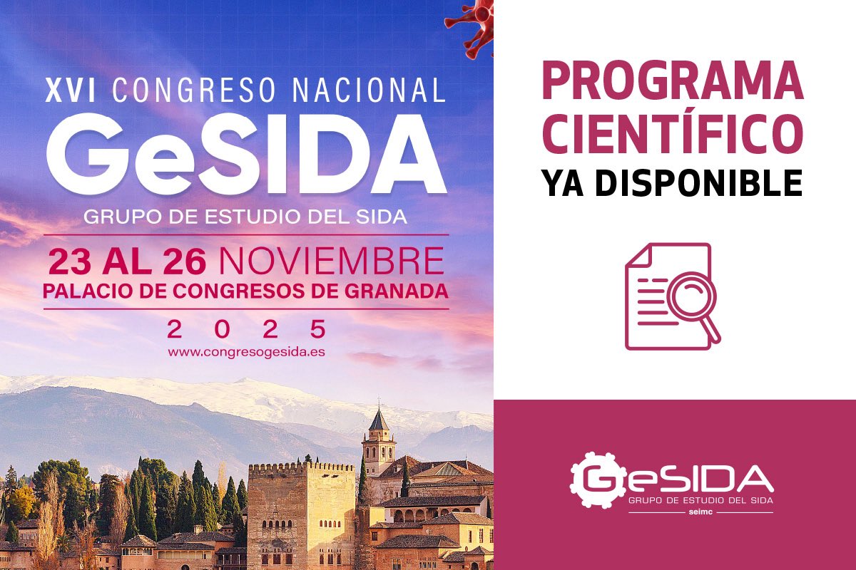 🔴 Ya disponible el programa científico del Congreso Nacional de GeSIDA de 2025.

🔎 Descubre nuestros ponentes inaugurales, los contenidos de las sesiones plenarias y de las mesas clínicas y de ciencia básica. 

➡️ congresogesida.es

#GeSIDA25