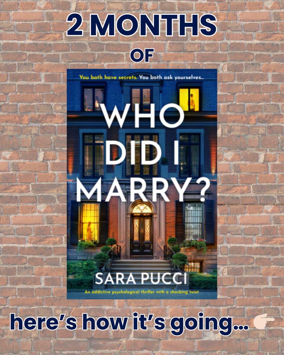 sarapucciauthor's tweet image. This debut has been a dream come true, and itβs only the beginning. Two months in and Iβm beyond grateful. Thank you!β€οΈ
π·οΈ
#psychologicalthriller #debutauthor #whodidimarry #thrillerbooks #bookstagram #booktok #kindleunlimited #kindlereads
