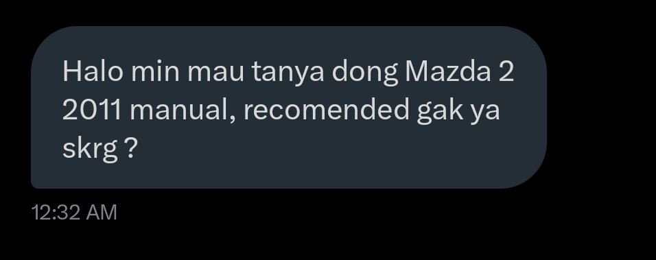 TanyaMobilBase's tweet image. Halo min mau tanya dong Mazda 2 2011 manual, recomended gak ya skrg ?