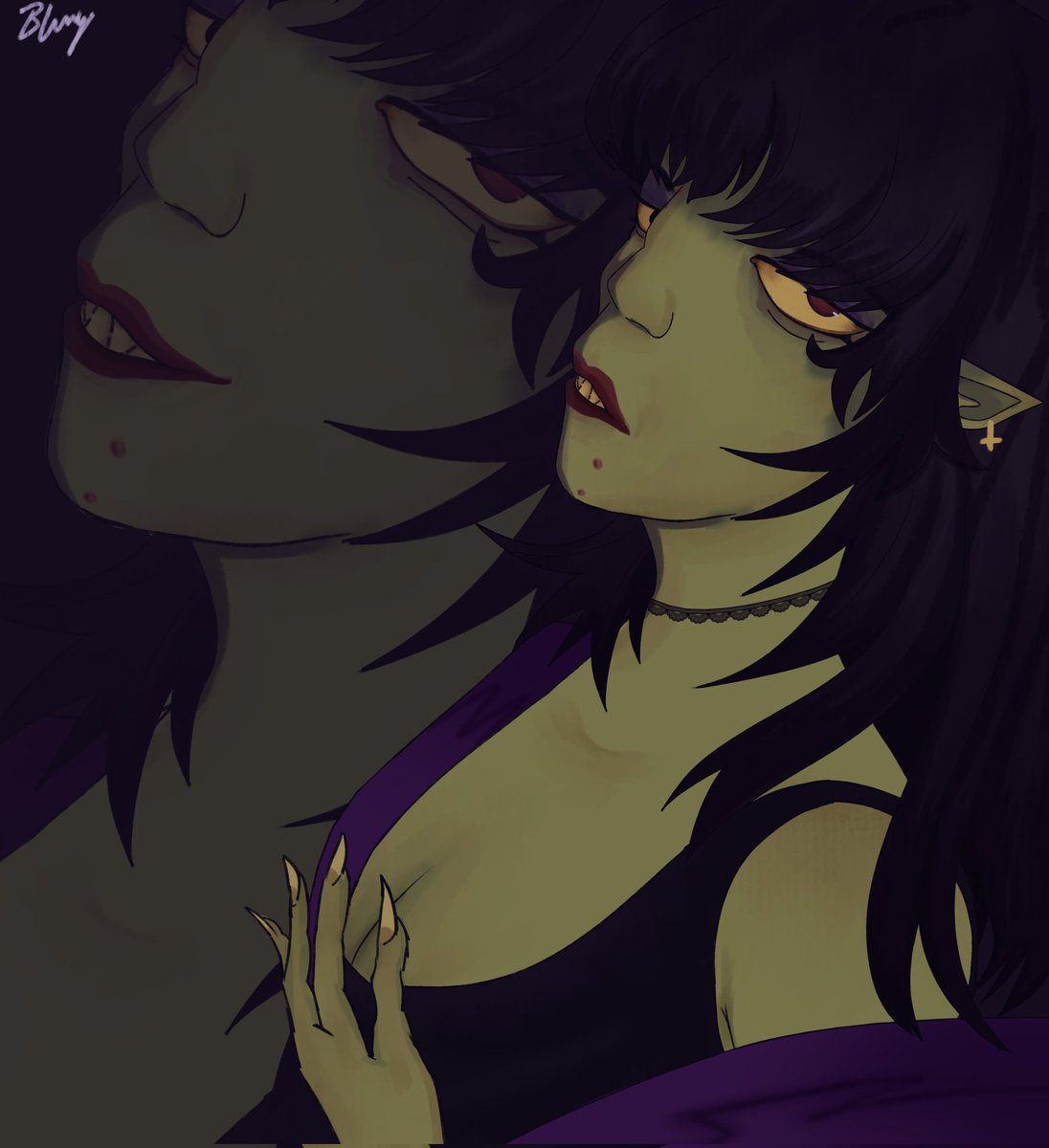 B_L_U_W_Y's tweet image. 🦇 #Gorillaz #Gorillazfanart