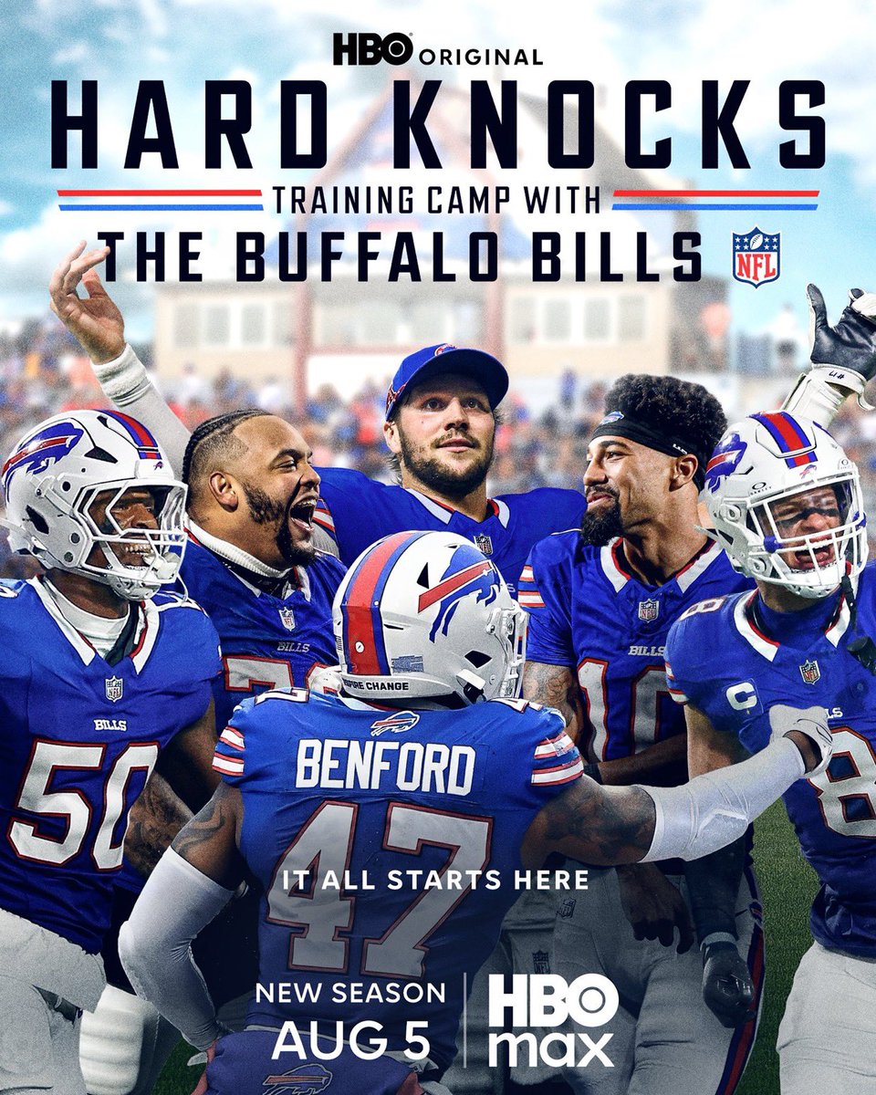 JAllenmuse's tweet image. #HardKnocks: Training Camp with the Buffalo Bills premieres August 5 on HBO Max (@hbomax)