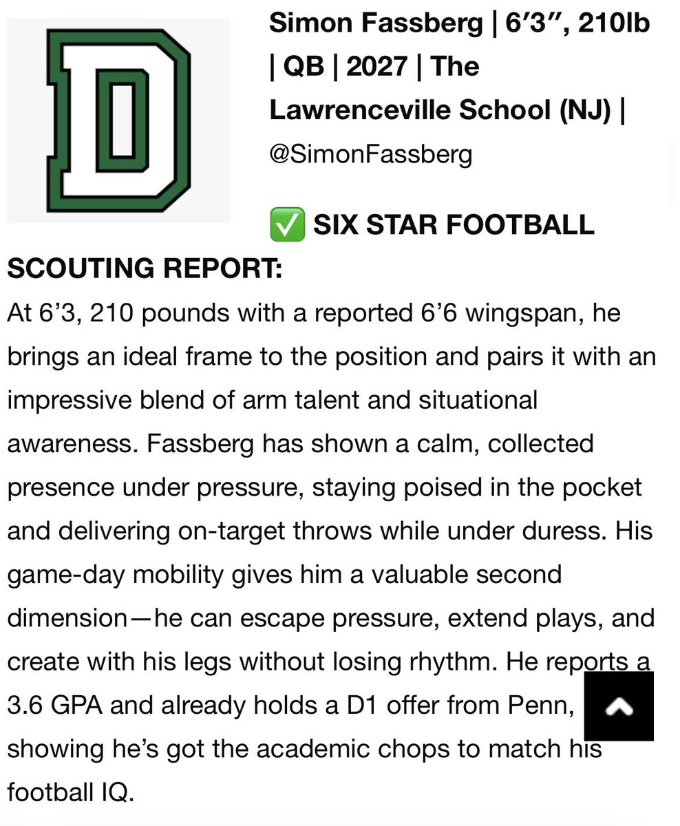 SimonFassberg's tweet image. Thank you @sixstarfootball for the write up.
@CoachPoeWins @Coach_Loughlin @LvilleBigRedFB @QBCoachBrady