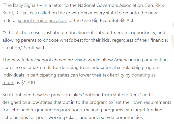 ValeriaGurr's tweet image. “I look forward to seeing which governors have the courage to stand up to teachers’ unions and bureaucrats and fight for families like mine by taking advantage of this program,”
Read more: readlion.com/sen-scott-enco…