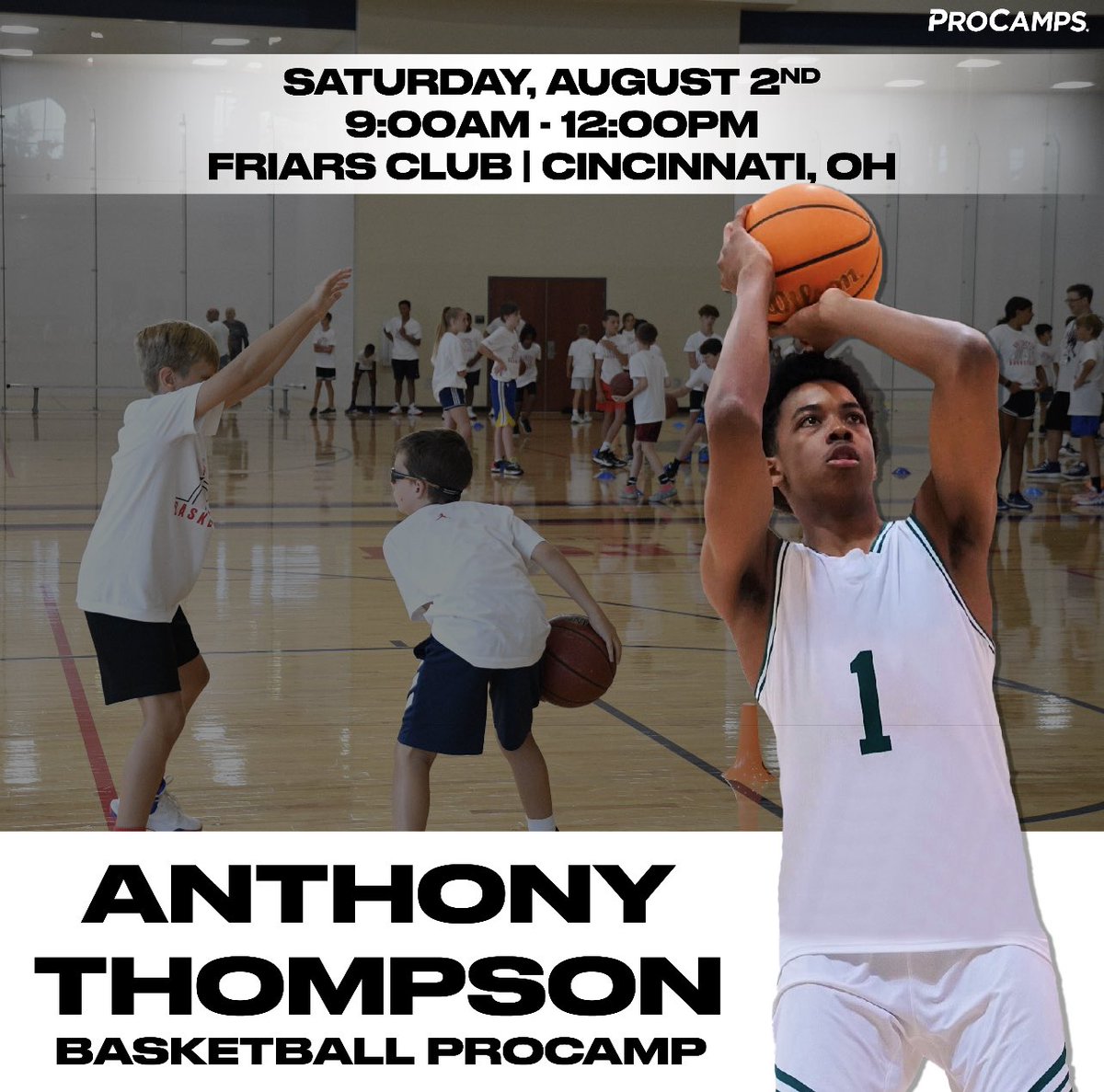 NextUpRecruits's tweet image. 2026 - 5 ⭐️ Forward - Anthony Thompson (@ant_thompson26) is hosting a FREE YOUTH CAMP in Cincinnati, OH.
This camp is open to Boys and Girls -
Grades: 1st - 8th
Spots are limited, register ASAP
Camp info is on the link below:
procamps.com/thompson25