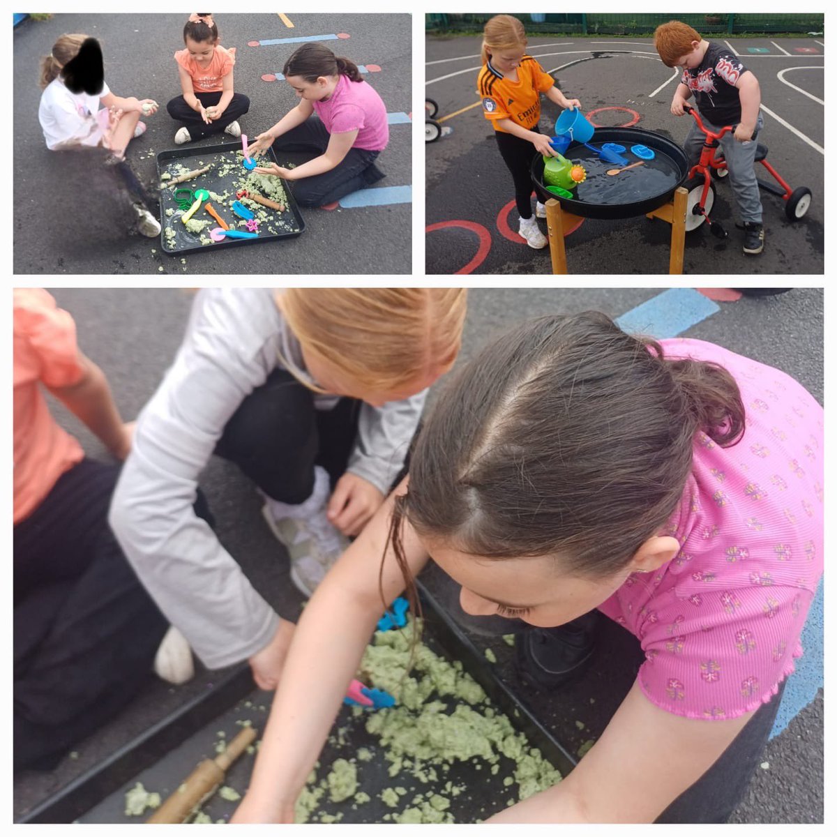 standrewscep's tweet image. Forest school, water and play dough in Holiday Club today.