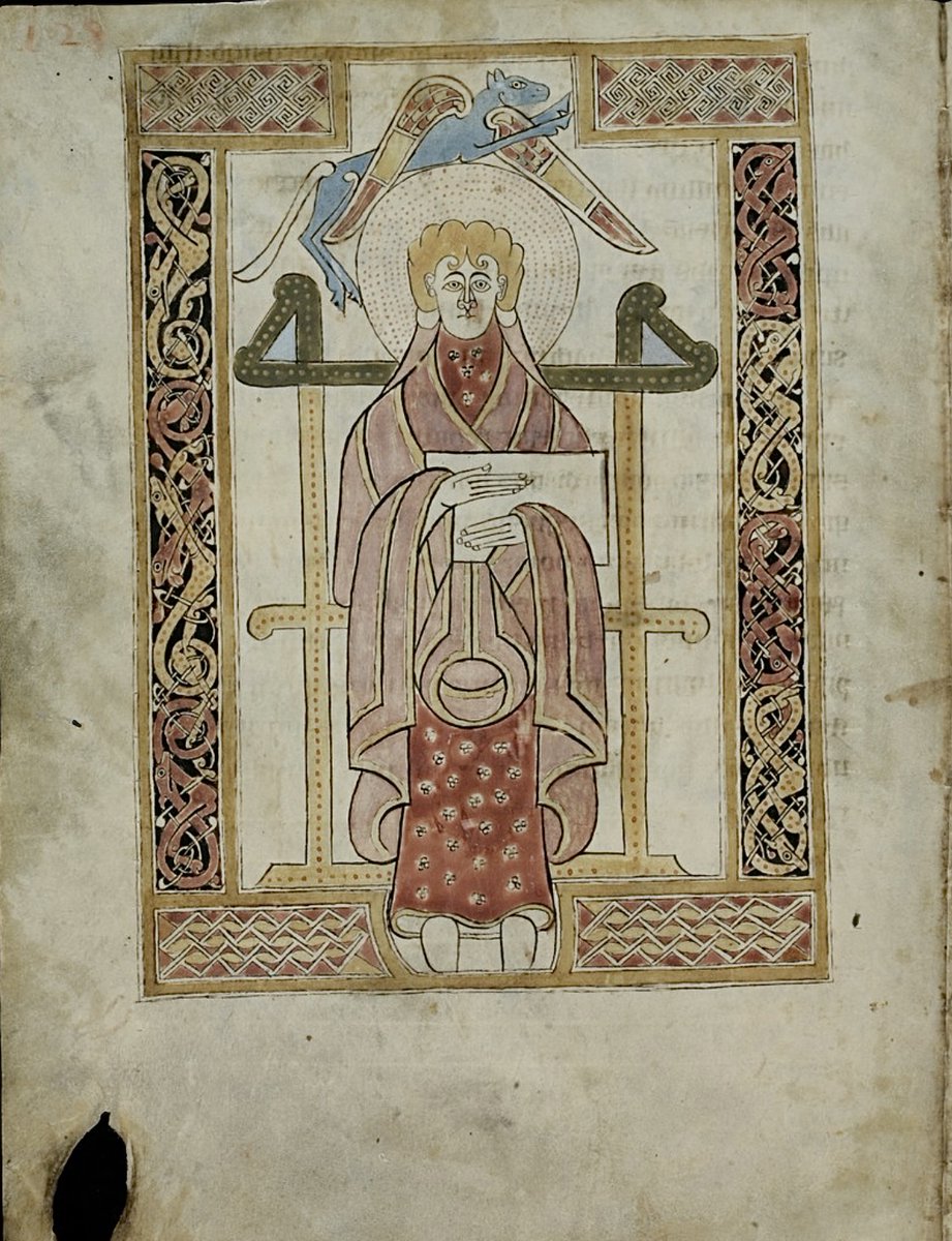 red_loeb's tweet image. St Luke the Evangelist and the beginning of his Gospel
The Irish Gospels of St Gall: St. Gallen, Stiftsbibliothek, Cod. Sang. 51; Irish Evangelary from St. Gall (Quatuor evangelia); around 750; Ireland; pp.128-131
(e-codices.ch/en/list/one/cs…)
